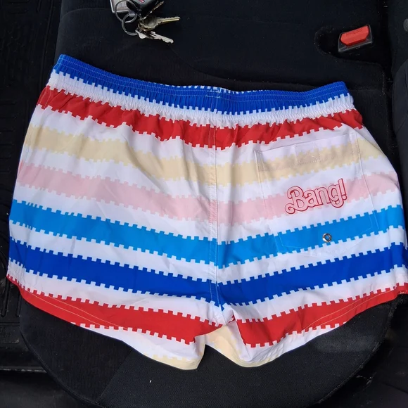 Bang Miami Swim Shorts Rainbow Stripe Mini Shorts .. Men .. Large - Picture 2 of 7
